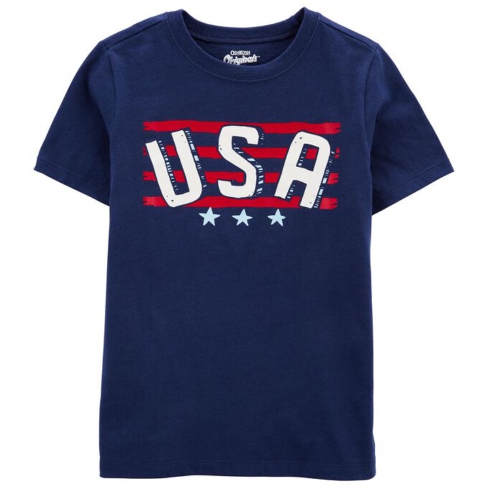 OshKosh Kids USA Stars and Stripes July Fourth Tee Shirt